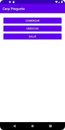 Android application CerpPregunta screenshort