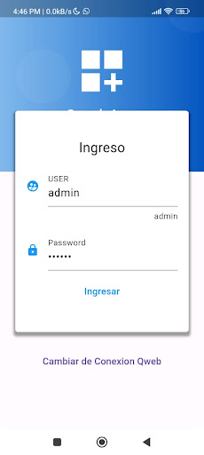 Android application QwebService screenshort