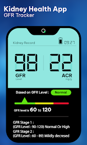 Kidney Health App, GFR Tracker Unknown