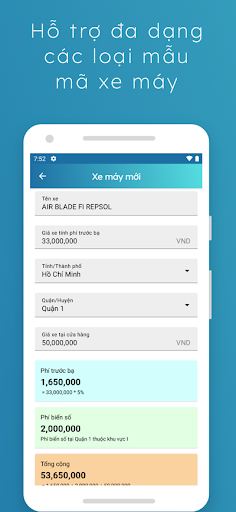 Tính Phí Trước Bạ Screen 2
