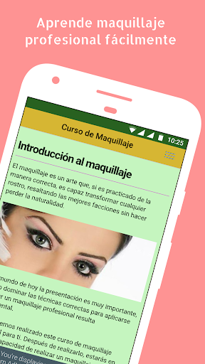 Android application Curso de Maquillaje screenshort