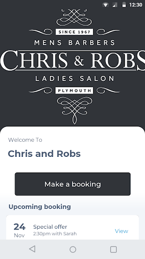 Android application Chris and Robs screenshort