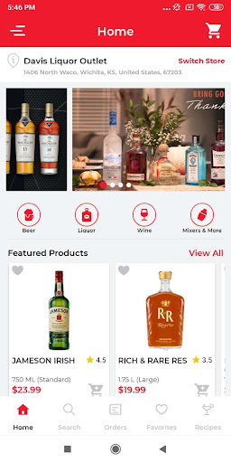 Android application Davis Liquor Outlet screenshort