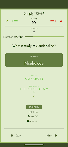 Simply Trivia Screen 3