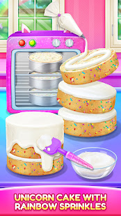 Unicorn Rainbow Cake-Diy Sweet Galaxy Desserts 1.2 APK screenshots 3