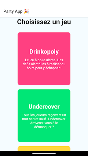 Android application Party App screenshort