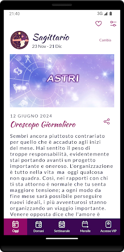 Astri di Paolo Fox - Oroscopo Screen 2