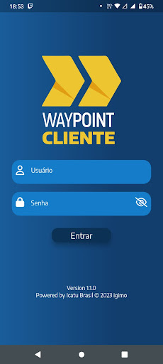 Android application WayPoint Cliente 2023 screenshort