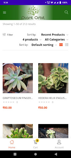 Android application Plant Orbit screenshort