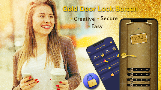 Gold Door Lock Screen