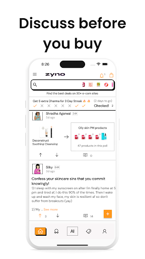 Zyno- Shopping Community Screen 3
