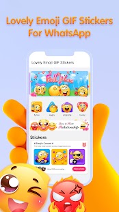 Lovely Emoji GIF Stickers For WhatsApp Screenshot