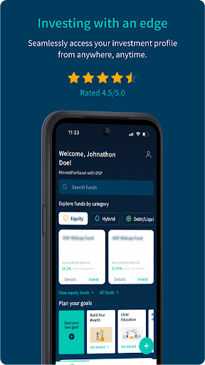 Android application DSP Mutual Fund screenshort