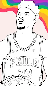 Coloring Basketball Player NBA