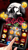 screenshot of Skull Roses Keyboard Theme