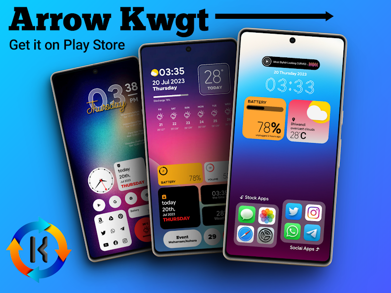 Arrow KWGT 1.1.2 APK + Mod (Paid for free / Patched) for Android