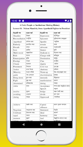 HSC Text Book-based Word Book Screen 3