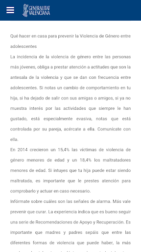 Android application GVA Ni mas Ni menos screenshort