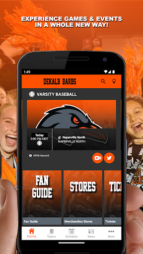 Android application DeKalb Barbs screenshort