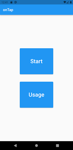 Android application onTap screenshort