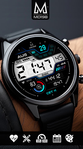 Android application MD198: Digital watch face screenshort