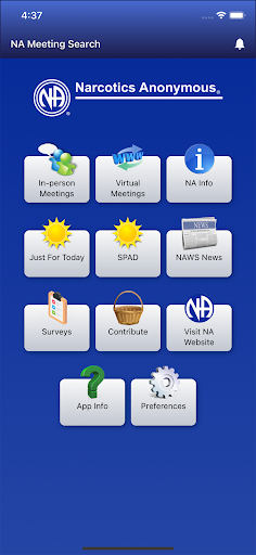 Android application NA Meeting Search screenshort
