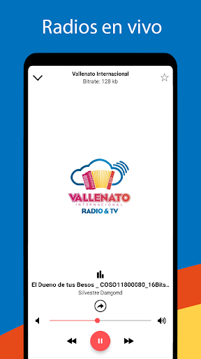 Android application Musica Vallenatos screenshort