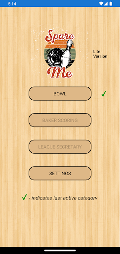 Android application Spare Me Lite Bowling screenshort