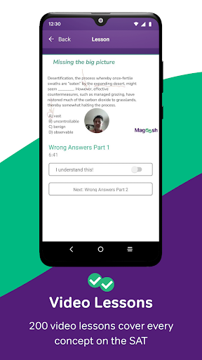 Screenshot of SAT Prep & Practice by Magoosh