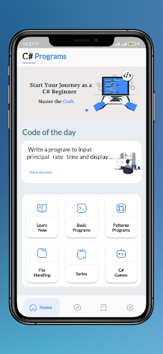 Android application C# Programs screenshort