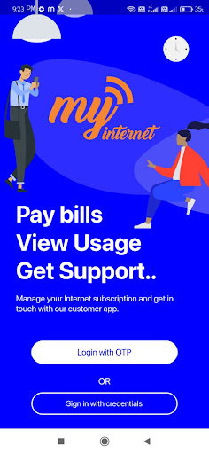 Android application myInternet screenshort