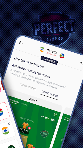 PerfectLineup - Lineup Builder Screen 2