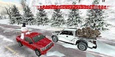 冬の雪のピックアップトラックのおすすめ画像2