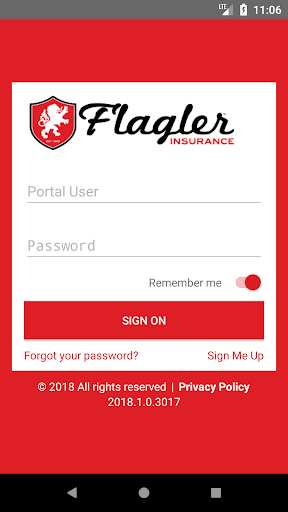 Android application Flagler Insurance screenshort