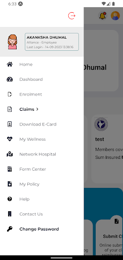 Android application Elephant Benefits 360 screenshort