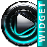 Poweramp widget Turquoise Glow