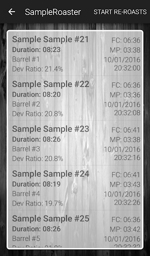 SampleRoaster Screen 3