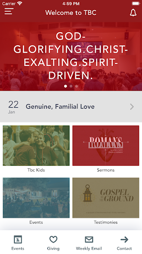 Android application Trinity Bible Church screenshort