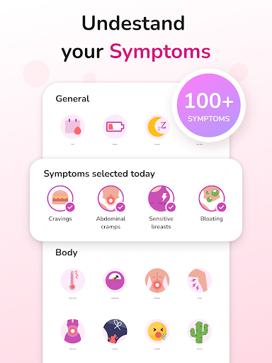 Screenshot of Period Tracker and Calendar
