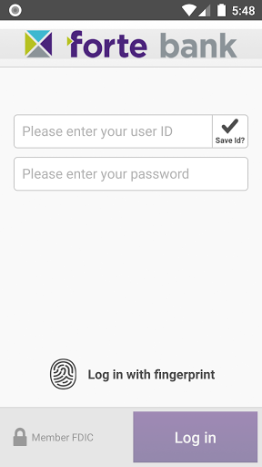 Forte Bank Biz Mobile Banking Screen 2