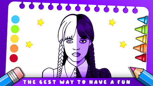 Wednesday Coloring : Addams