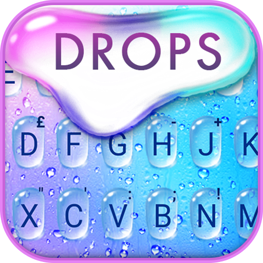 Colorful Raindrops Water Keyboard Theme