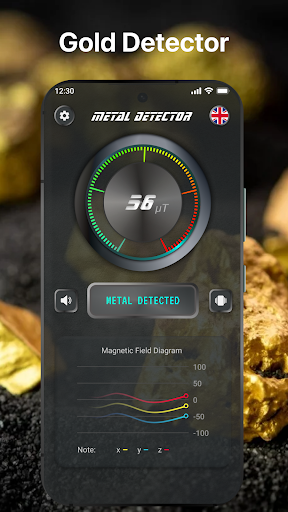 Android application Metal Detector & Magnetometer screenshort