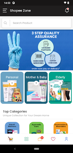 Android application Shopee Zone screenshort