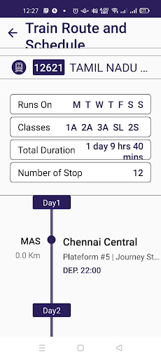 PNR Enquiry - PNR Status Screen 2
