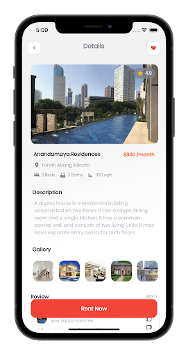 HomeRental - (Demo) Rental App Screen 3