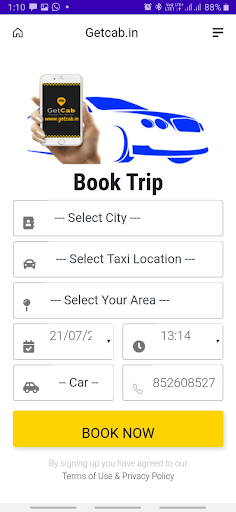 getcab.in Screen 3