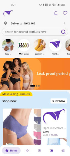 Android application Absorb Underwear screenshort