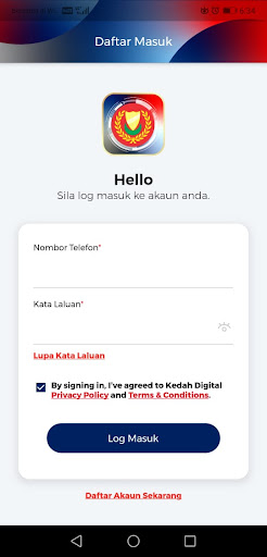 Android application Kedah Digital screenshort