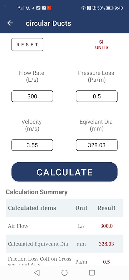 #6. Duct Sizer (Android) Podle: T.A.L.O tech